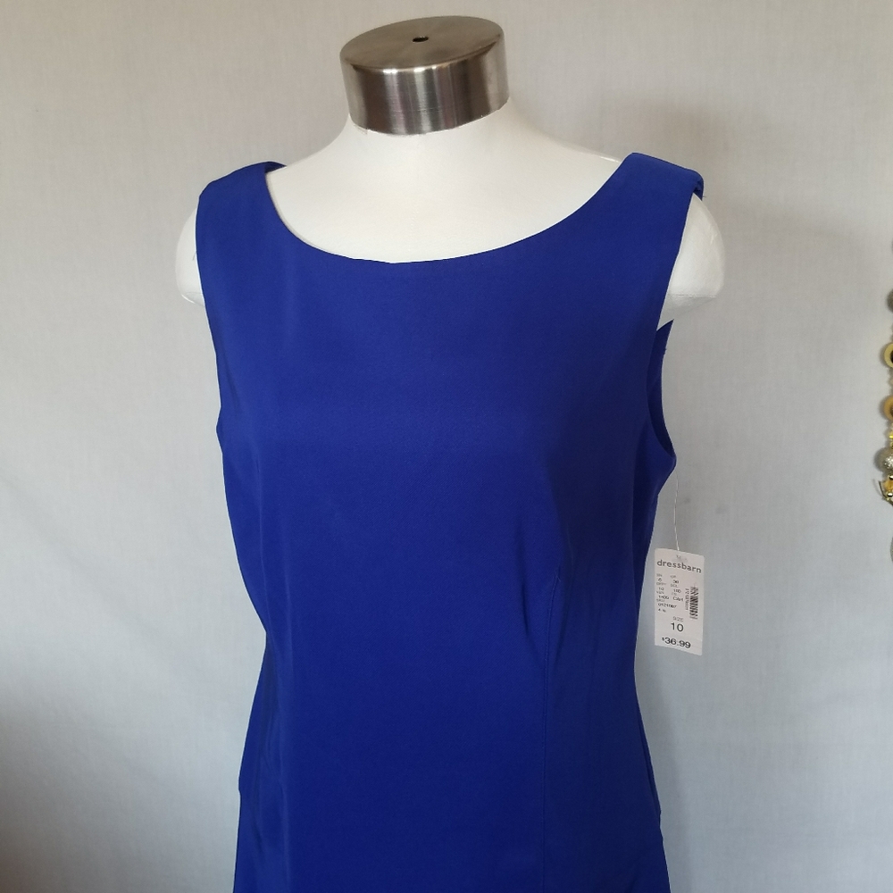 Dressbarn Blue Dress Size 10 - Picture 5 of 8